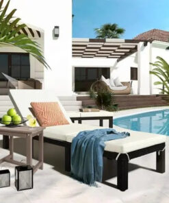 Alternative view of Modern Adirondack Square Side Table One-Tier Outdoor Patio Pool Porch Backyard Table Companion