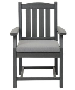 Alternative view of Modern Outdoor HDPE Dining Chairs Durable Casual Dining Furniture for Patio Balcony Villa Park Gym Open Air Cafe & Living Room