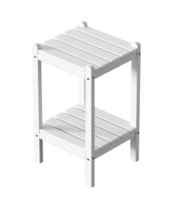 Adirondack Patio Side Table All-Weather HDPE Outdoor End Table for Porch Deck Pool-Easy Maintenance