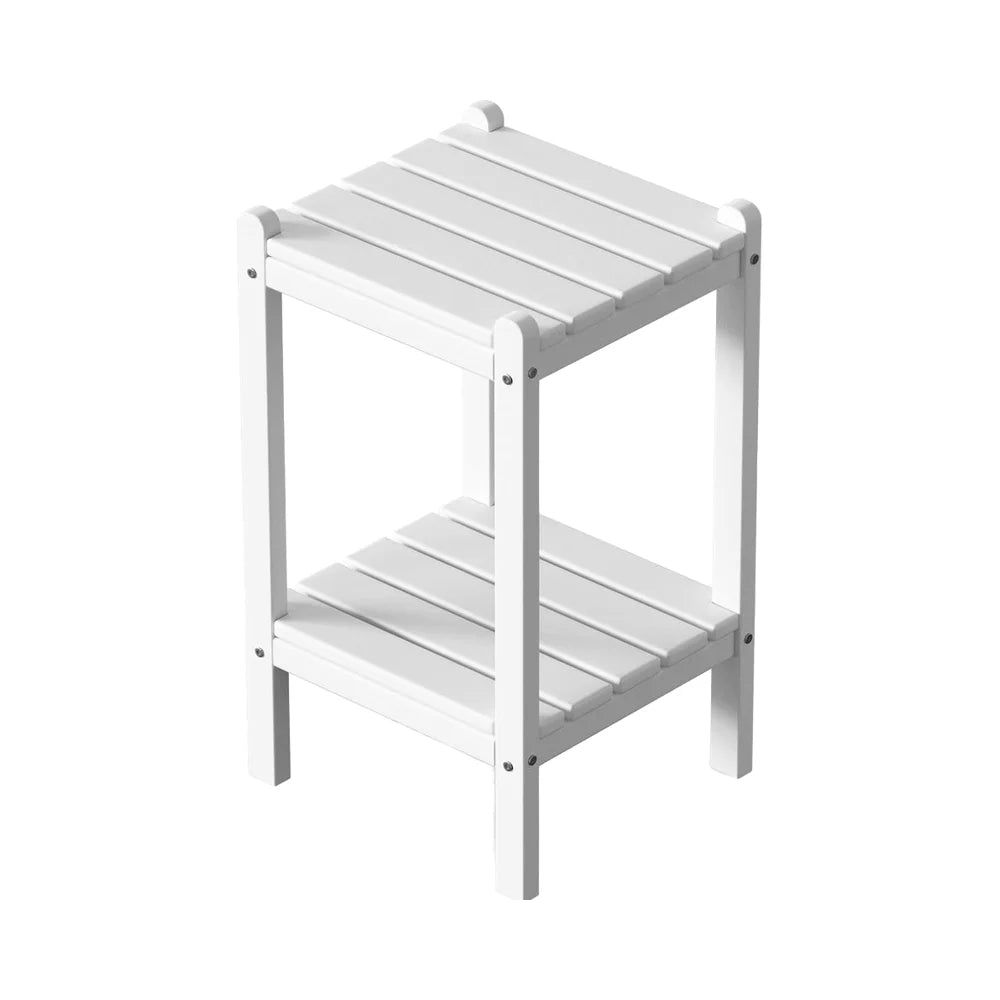 Adirondack Patio Side Table All-Weather HDPE Outdoor End Table for Porch Deck Pool-Easy Maintenance