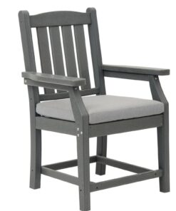 Modern Outdoor HDPE Dining Chairs Durable Casual Dining Furniture for Patio Balcony Villa Park Gym Open Air Cafe & Living Room