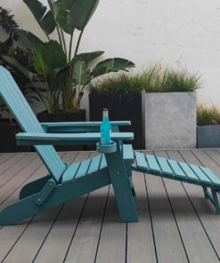 Modern HDPE Beach Chair Recliner American Adirondack Style Folding Chair for Courtyard & Garden Villa