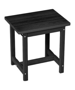 HDPE Adirondack Side Table Modern Design Sturdy Weather-Resistant Small Outdoor Table for Patio Garden Balcony Easy Assembly