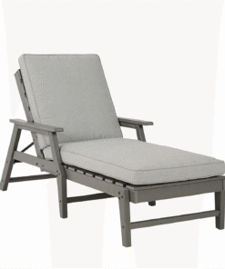 Modern HDPE Design Outdoor Folding Sun Lounger for Deck Pool Courtyard Villa or Park Use