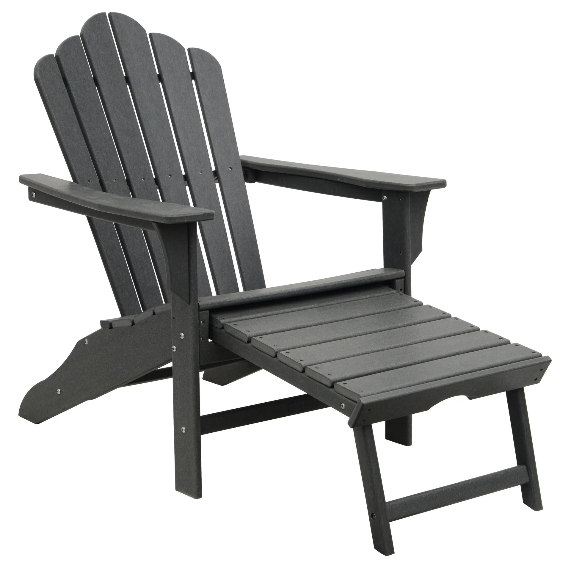 Modern Design Outdoor Lounge Chairs Foldable HDPE Beach Chairs Leg Rests Sunbeds Outdoor Furniture