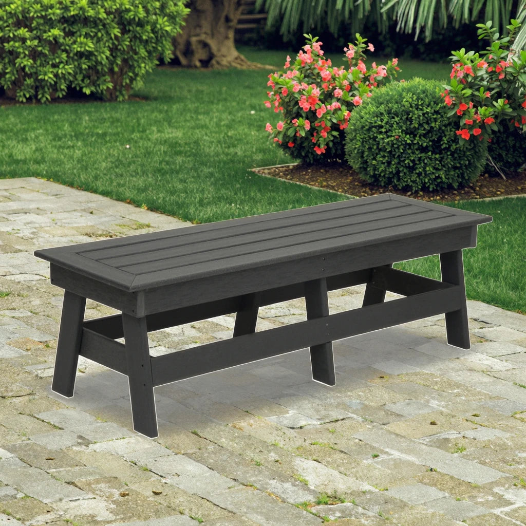 Contemporary Style HDPE Outdoor Dining Bench Contemporary Garden Chairs for Outdoor Use - Image 6