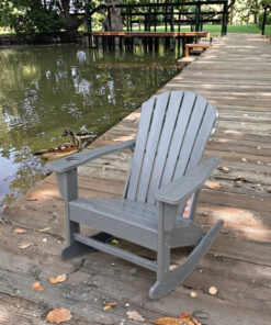 Alternative view of Weather-Resistant HDPE Adirondack Rocking Chair for Outdoor Patio Garden & Park Wood Leisure Rocker for Living Room & Exterior