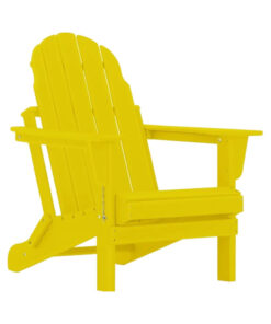 Modern Yellow HDPE All-Weather Adirondack Chairs Folding Fire Pit Chairs for Outdoor Use