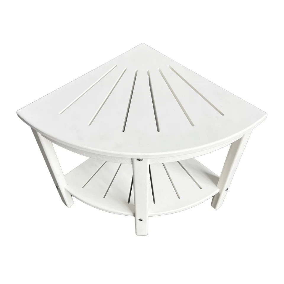 Modern Style Seat HDPE Bathroom Stool Corner Foot Rest with Storage Shelf for Bedroom and Living Room - Image 6