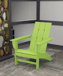 Alternative view of Modern Style for Stackable Adirondack Chair in Green Durable HDPE for Living Room Application