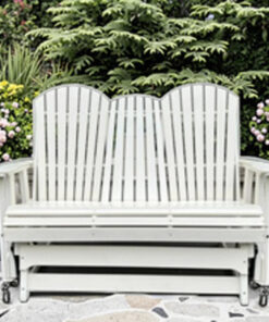 Modern Style HDPE Adirondack Chair Outdoor Gliding tandem Chairs Balcony Furniture for Outdoor Park Garden Courtyard Sets