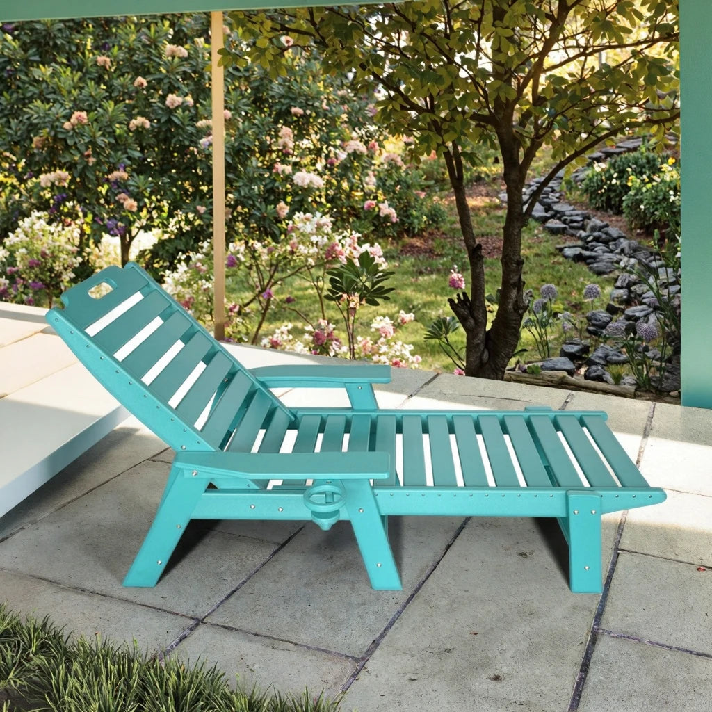 Modern Design HDPE Outdoor Lounger Sun Lounger for Pool or Courtyard Sunbed Exterior Use - Image 3