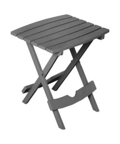 Modern Outdoor Furniture Charcoal HDPE Side Table with Foldable Design Panel Style