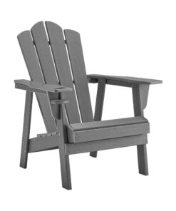 Adirondack Chair Durable HDPE All-Weather Resistant Easy Installation Oversized for Balcony Garden