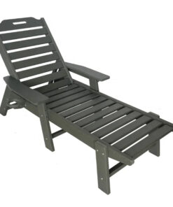 Modern HDPE Design Outdoor Recliner Chair Durable Portable Deck Chair for Patio Pool Courtyard or Villa with Aluminum Frame