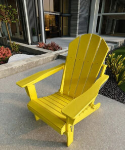 Modern HDPE Adirondack Chair for Outdoor Leisure Foldable Recliner Stylish Design for Beach Pool Balcony Villas Courtyards Park