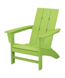 Modern Style for Stackable Adirondack Chair in Green Durable HDPE for Living Room Application