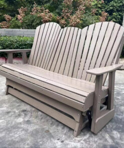 Modern Style HDPE Adirondack Chair Casual Beach Pool Balcony Furniture for Outdoor Gliding tandem Chairs Sets Villas