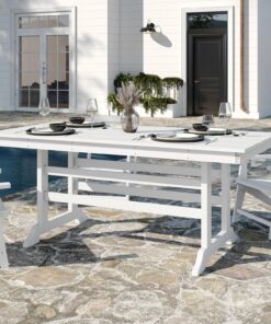 Alternative view of All-Weather Grade Adirondack Style UV Garden Outdoor Dining Table Out Furniture Table