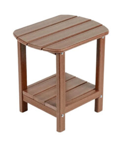 Adirondack Outdoor Side Table Square 2-Tier Patio Furniture Weatherproof HDPE Material All-Weather