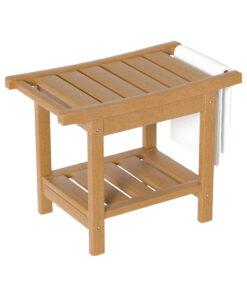 Modern HDPE Spa Shower Bench Waterproof Stool Seat Storage Shelf for Indoor Bedroom Living Room