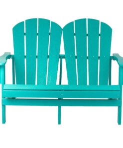 Alternative view of Modern Style HDPE Double Adirondack Chair Casual Beach Pool Balcony Furniture for Villa Courtyard Outdoor Garden & Park Sets