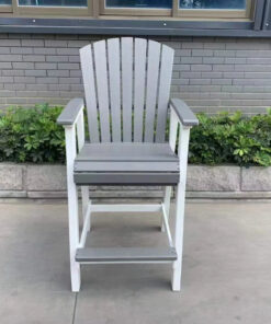 Alternative view of Modern Adirondack Bar Chair Waterproof HDPE Durable Outdoor Furniture for Courtyard Exterior Park & Garden