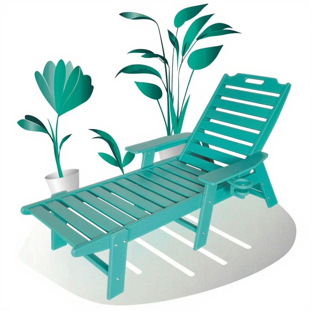 Modern Design HDPE Outdoor Lounger Sun Lounger for Pool or Courtyard Sunbed Exterior Use - Image 4