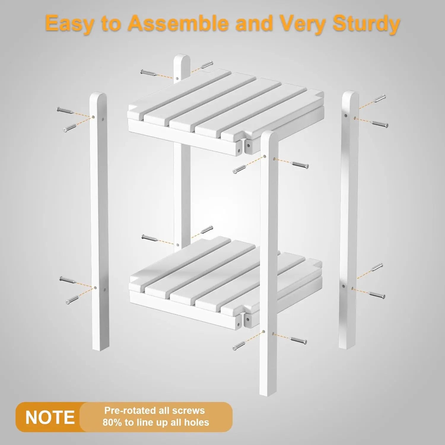 Adirondack Patio Side Table All-Weather HDPE Outdoor End Table for Porch Deck Pool-Easy Maintenance - Image 6