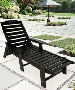 Alternative view of Modern HDPE Outdoor Lounger Sun Bed Versatile Design for Pool Courtyard Park or Villa Use