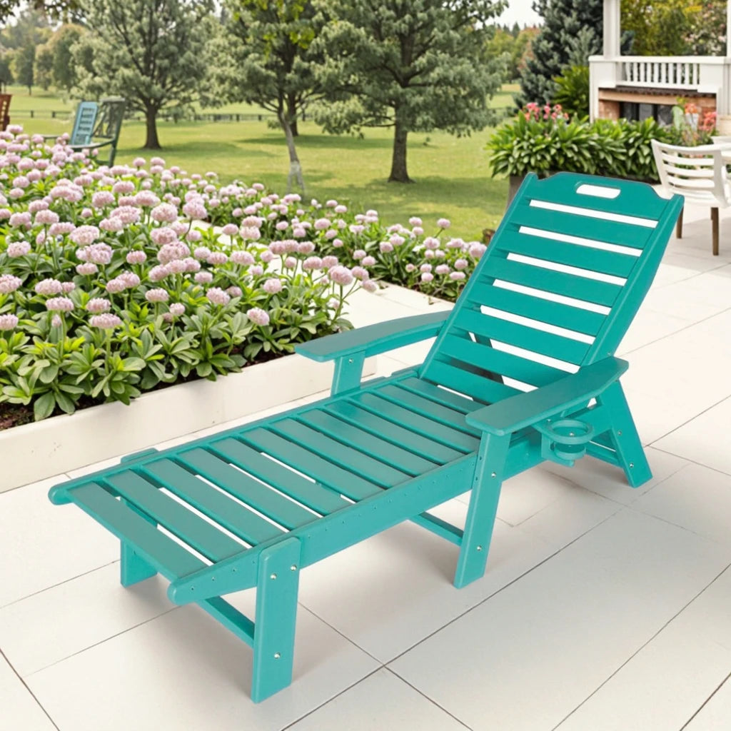 Modern Design HDPE Outdoor Lounger Sun Lounger for Pool or Courtyard Sunbed Exterior Use - Image 2