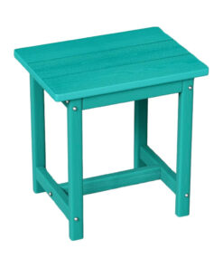 Lake Blue Adirondack Side Table Small Outdoor HDPE Table Weather-Resistant for Patio Porch Deck Pool-Wood Panel Style