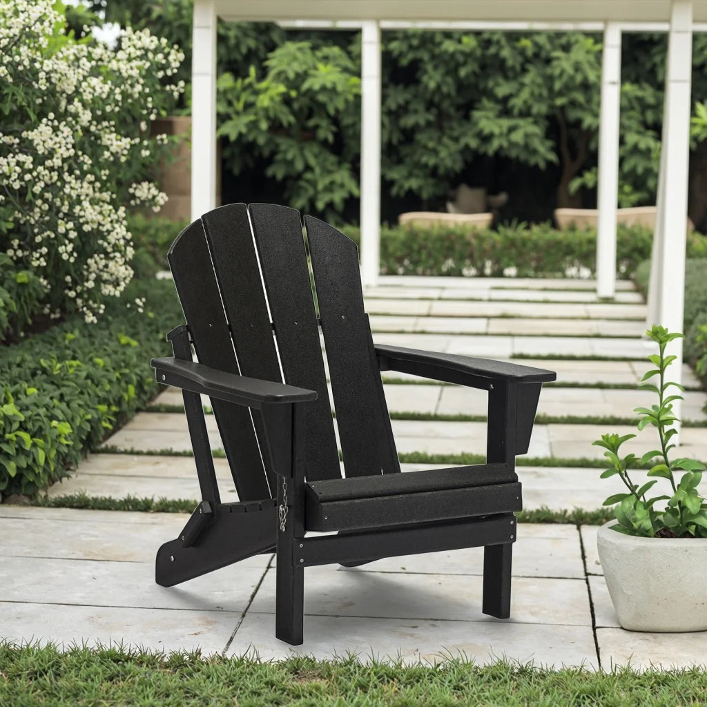Modern HDPE Adirondack Chair for Outdoor Leisure Foldable Recliner Stylish Design for Beach Pool Balcony Villa Courtyards Park - Image 5