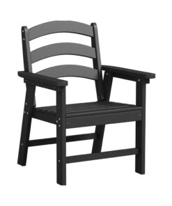 HDPE Outdoor Patio Dining Chair All Weather Fire Pit Chair for Porch Pool Deck Backyard