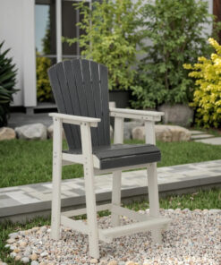 Alternative view of Modern Adirondack Bar Chair Waterproof HDPE Durable Outdoor Furniture Garden Sets for Courtyard & Bar Tools