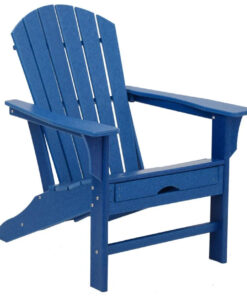 Modern Design Frog Chair for Beach & Pool HDPE Wood Seat Outdoor Recliner for Balcony Leisure for Hotels Villas Courtyards