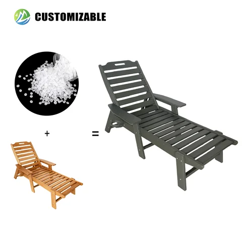 HDPE Outdoor Patio Dining Chair All Weather Fire Pit Chair for Porch Pool Deck Backyard
