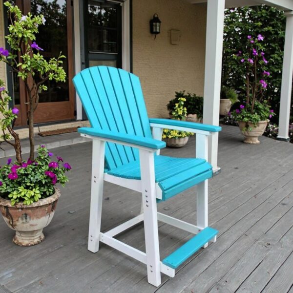 Modern Waterproof HDPE Adirondack Chair for Outdoor Use for Courtyard Exterior Furniture