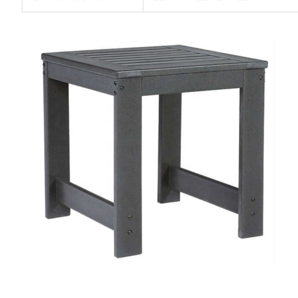 Modern HDPE End Tables Square Side Table Small Coffee Table for Indoor Outdoor Outdoor Furniture for Patio Backyard Pool Park