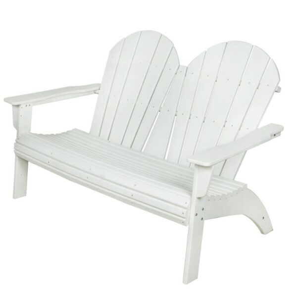 HDPE Outdoor Twin Beach Chair Recliner Casual Beach Pool Balcony Chair for Villa Courtyard Plastic Furniture