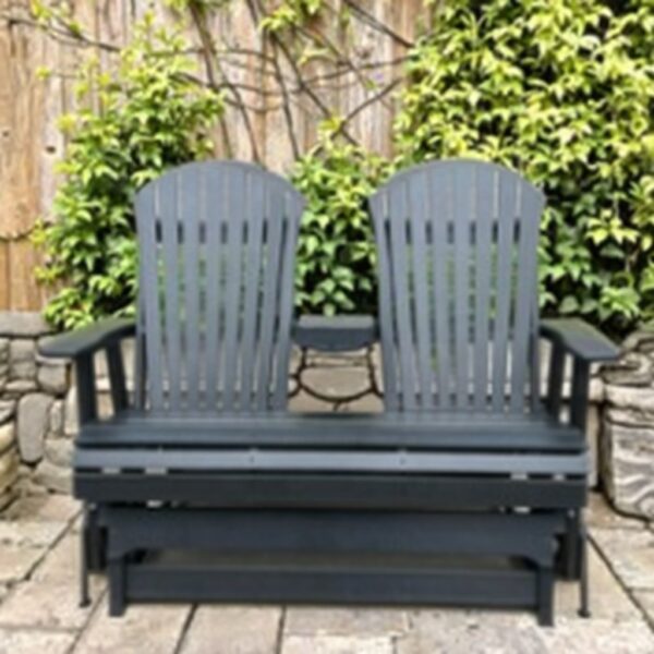 Modern HDPE Adirondack Chair Recliner Casual for Beach Villa Courtyard Outdoor Gliding tandem Chairs Outdoor Furniture