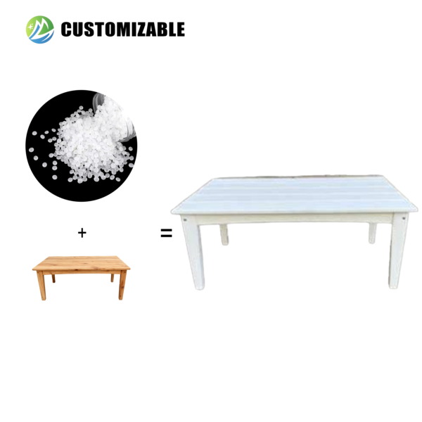 Modern HDPE Plastic Dining Table with Premium Quality for Outdoor Restaurants Parks Picnics Beach Camping & Hotel Use
