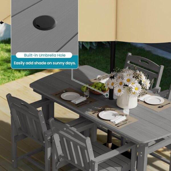Modern Outdoor HDPE Dining Chair All-Weather Durable HDPE Furniture for Garden Poolside Backyard