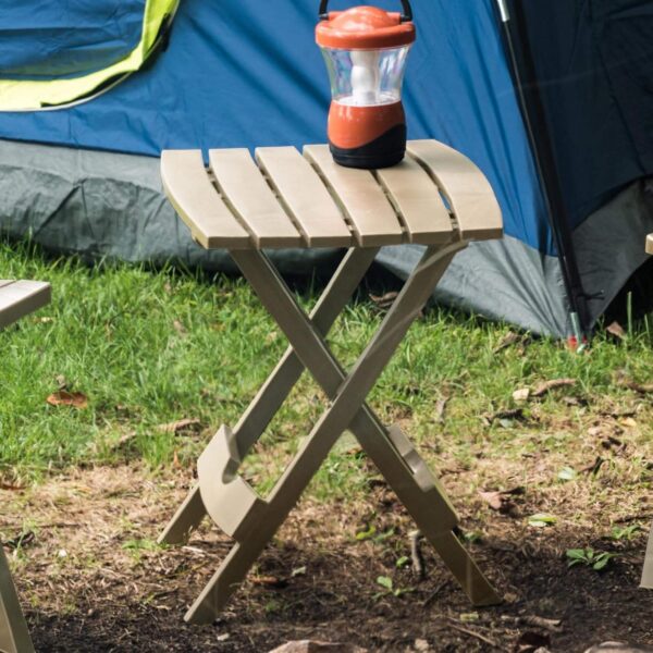 Quik-Fold Side Table Modern Outdoor Furniture Portable Plastic Panel Style for Outdoor Use