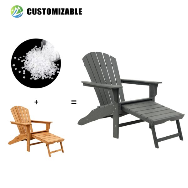 MEISEN Modern Frog Design HDPE Adirondack Outdoor Table Waterproof Durable UV-Resistant Quick-Dry Cushion School Hospital Park