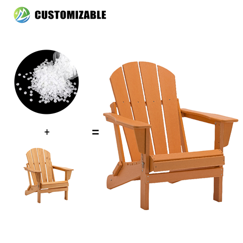 Modern Outdoor Adirondack Chair HDPE Foldable Waterproof Durable for Beach Pool Balcony Leisure Villas Courtyards