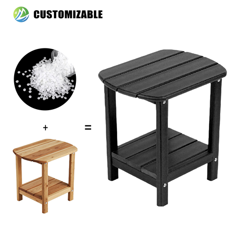 HDPE Modern Adirondack Side End Outdoor Table UV-Resistant Waterproof Durable Outdoor Patio Furniture School Hotel Park Use