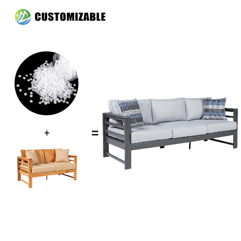 M417-820 Modern HDPE Outdoor Table Portable Waterproof UV-Resistant Durable 5-Year Warranty School Hotel Park Garden Patio