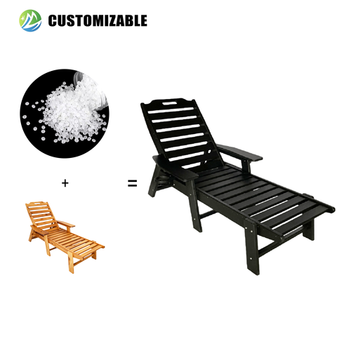 Modern HDPE Outdoor Lounger Sun Bed-Portable & Waterproof Versatile Design for Pool Courtyard Park or Villa Use