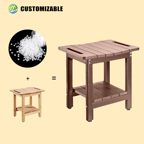 HDPE Modern Adjustable Shower Bench Waterproof Durable UV-Resistant Outdoor Table Park School Use Non-Slip Portable Washable